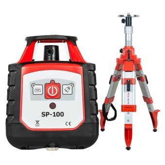 Комплект: ротационный нивелир RGK SP-100 + элевационный штатив RGK SH-170 Комплект: ротационный нивелир RGK SP-100 + элевационный штатив RGK SH-170