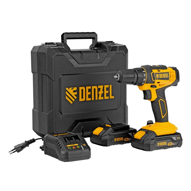 Дрель-шуруповерт аккумуляторная CDL-18-02BM Denzel Дрель-шуруповерт аккумуляторная CDL-18-02BM Denzel