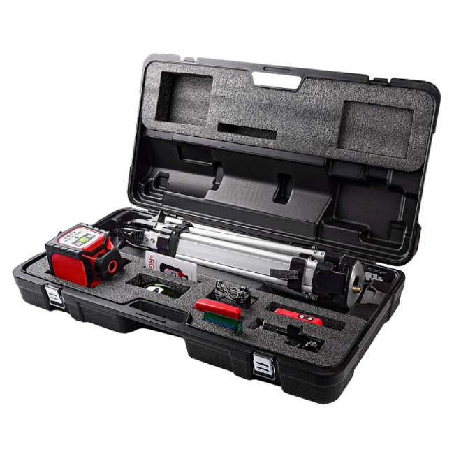 Комплект ротационного нивелира с раздвижным штативом RGK SP-100G COMBO с калибровкой Комплект ротационного нивелира с раздвижным штативом RGK SP-100G COMBO с калибровкой