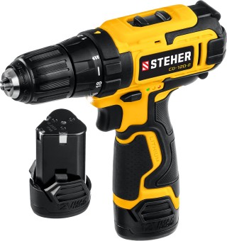 Дрель-шуруповерт CD-120-2 STEHER 2 АКБ