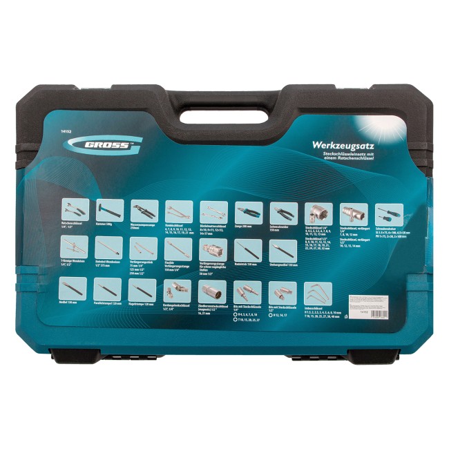 Набор инструментов 1/4", 1/2", CrV 115 предметов Gross