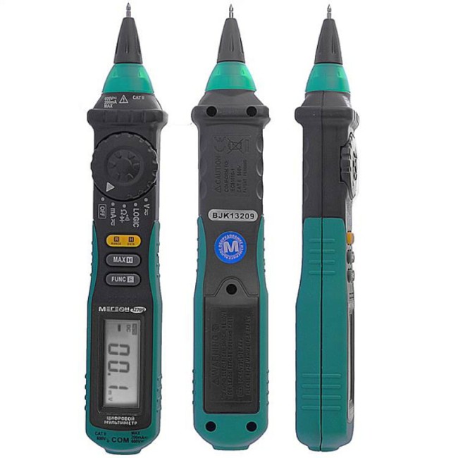 Мультиметр цифровой тип "ручка" МЕГЕОН 12789