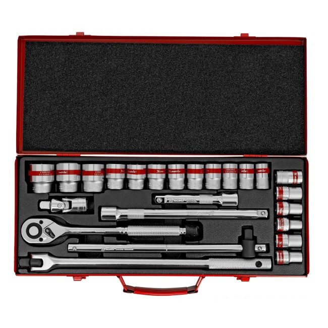 Набор торцевых головок с трещоткой 1/2" 24 предмета Matrix