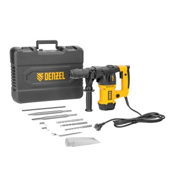 Перфоратор электрический RHVB-1250-32, SDS-plus, 1250 Вт, 5,5 Дж, 4 реж. Denzel Перфоратор электрический RHVB-1250-32, SDS-plus, 1250 Вт, 5,5 Дж, 4 реж. Denzel