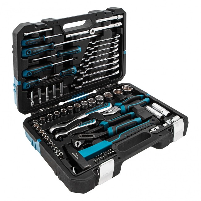 Набор инструментов 1/4", 1/2" CrV 76 предметов Gross Набор инструментов 1/4", 1/2" CrV 76 предметов Gross