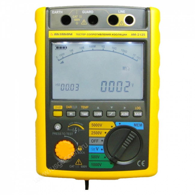 Высоковольтный тестер сопротивления изоляции Актаком АМ-2125 Высоковольтный тестер сопротивления изоляции Актаком АМ-2125