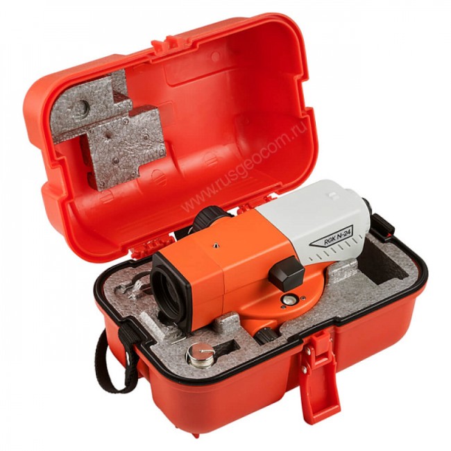 Комплект оптический нивелир RGK N-24 + штатив S6-N + рейка AMO S5 Комплект оптический нивелир RGK N-24 + штатив S6-N + рейка AMO S5