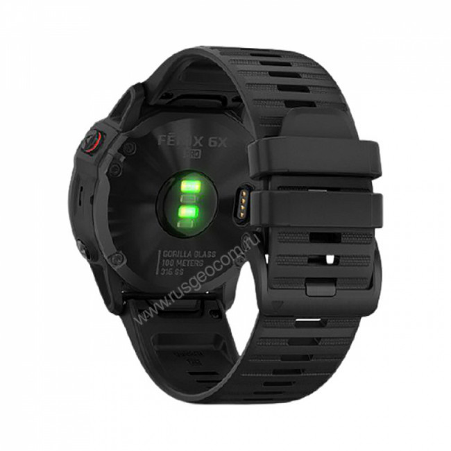Часы Garmin Fenix 6X Pro черные с черным ремешком Часы Garmin Fenix 6X Pro черные с черным ремешком