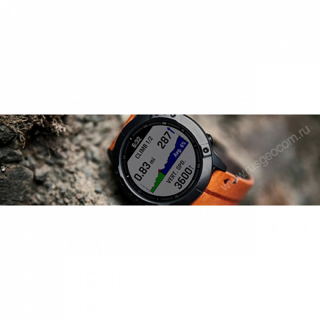 Часы Garmin Fenix 6X Pro черные с черным ремешком Часы Garmin Fenix 6X Pro черные с черным ремешком