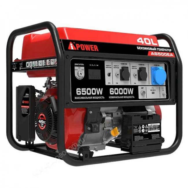 Бензиновый генератор A-iPower A6500EA + блок автозапуска A-iPower 230 В, 50 А