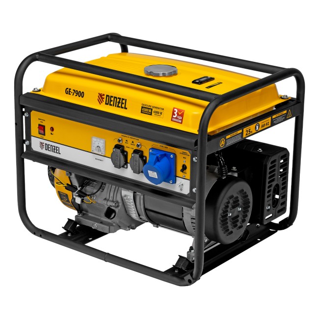 Генератор бензиновый GE 7900, 6.5 кВт Denzel Генератор бензиновый GE 7900, 6.5 кВт Denzel