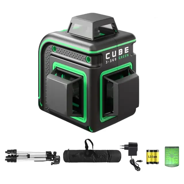 Лазерный уровень ADA CUBE 3-360 GREEN Professional Edition