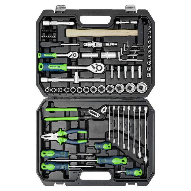 Набор инструментов 1/2", 1/4" 76 предметов Сибртех Набор инструментов 1/2", 1/4" 76 предметов Сибртех