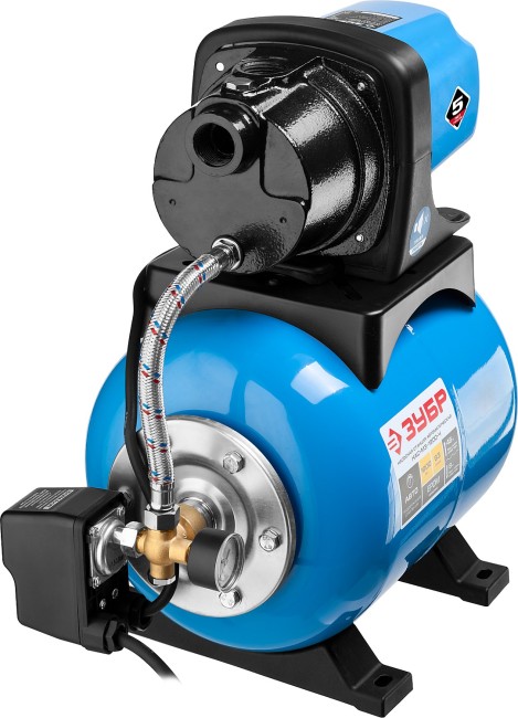 Автоматическая насосная станция, чугунный корпус НАС-М3-1200-Ч ЗУБР 1200 Вт, бак 20 л Автоматическая насосная станция, чугунный корпус НАС-М3-1200-Ч ЗУБР 1200 Вт, бак 20 л