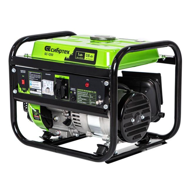 Генератор бензиновый БС-1200, 1 кВт Сибртех