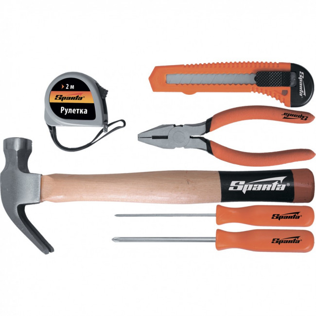 Набор инструментов бытовой, 6 предметов Sparta Набор инструментов бытовой, 6 предметов Sparta