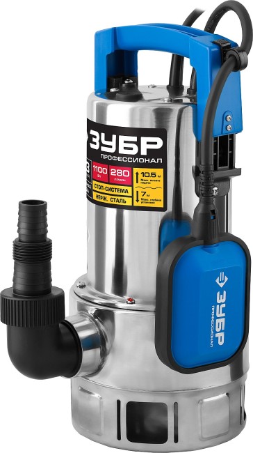 Дренажный насос для грязной воды Профессионал НПГ-Т3-1100-С ЗУБР 1100 Вт