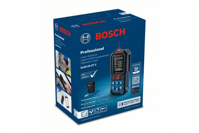 Лазерный дальномер Bosch GLM 50-27 CG Professional (0.601.072.U00) зелёный Лазерный дальномер Bosch GLM 50-27 CG Professional (0.601.072.U00) зелёный