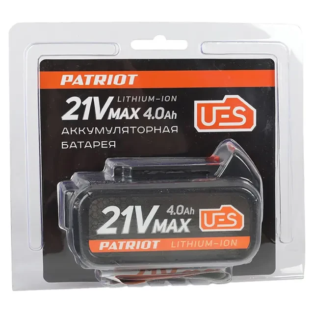 Батарея аккумуляторная Patriot BR 21 V Max Pro UES 21 В, 4 А*ч, Li-ion Батарея аккумуляторная Patriot BR 21 V Max Pro UES 21 В, 4 А*ч, Li-ion
