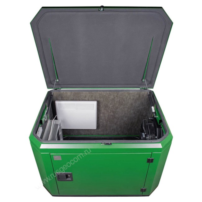 Тихий зимний кожух для генератора 1200 RAL 6002 Тихий зимний кожух для генератора 1200 RAL 6002