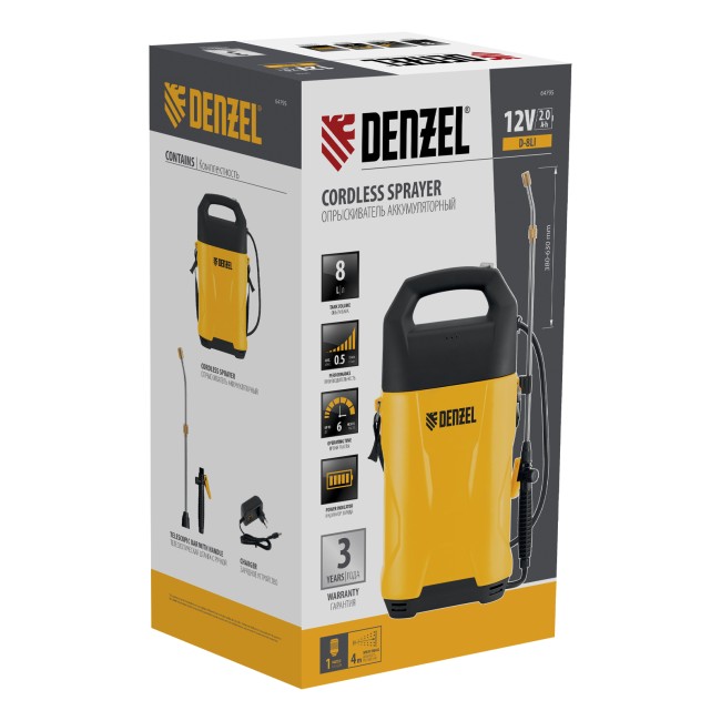 Опрыскиватель аккумуляторный D-8LI Denzel