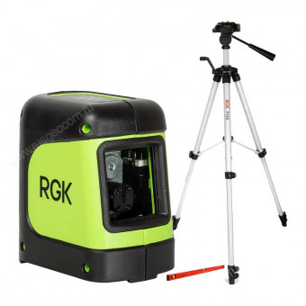 Комплект: лазерный уровень RGK ML-11G + штатив RGK F130, уровень RGK U2100